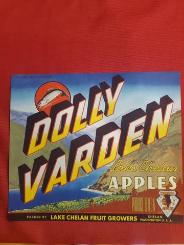 Dolly Varden Fruit Crate Label