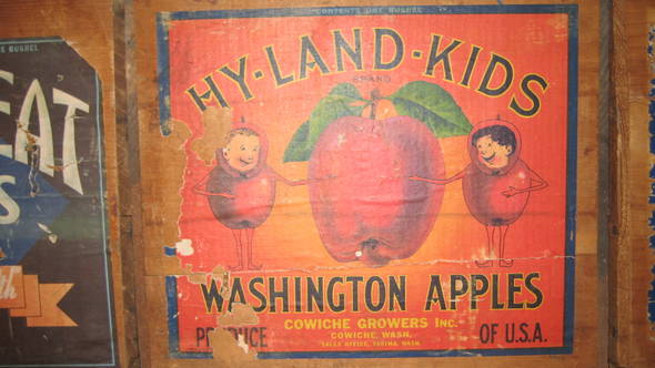 Hyland Kids Orange Fruit Crate Label
