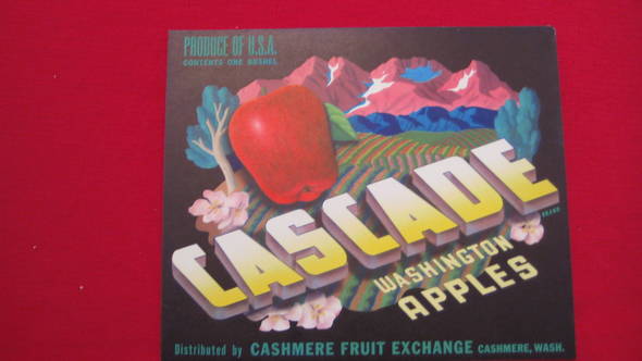 Cascade Fruit Crate Label