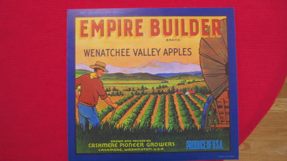 Empire Builder Fruit Crate Label