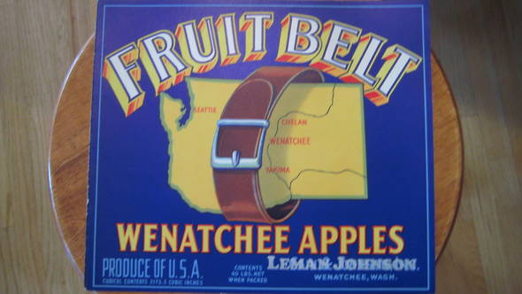 Fruit Belt Leman Johnson Fruit Crate Label