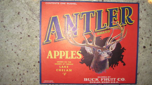 Antler Fruit Crate Label