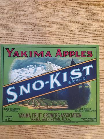 Snokist Cable Address Bold Fruit Crate Label