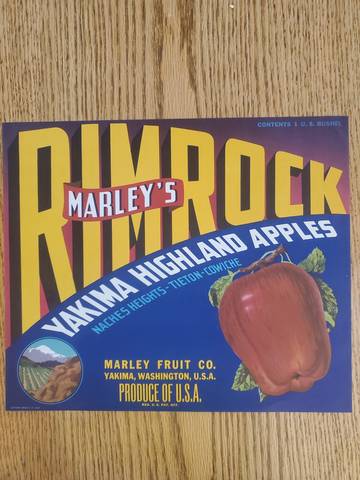Rimrock Marleys in Red Fruit Crate Label