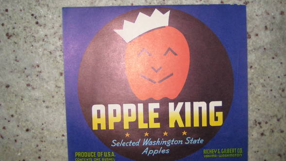 Apple King Fruit Crate Label