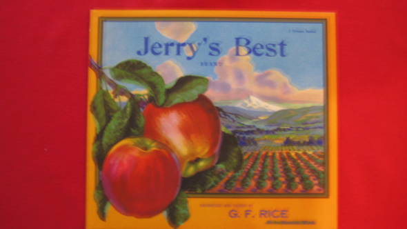 Jerry's Best Fruit Crate Label