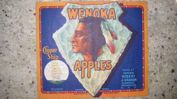 Wenoka Clipper Ship  Fruit Crate Label