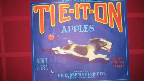 Tie-It-On One volume bushel Fruit Crate Label