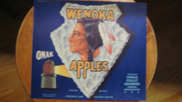 Wenoka Omak Fruit Crate Label