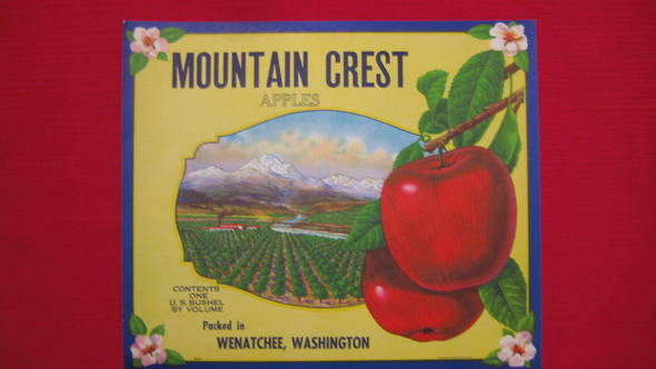 Mountain Crest Fruit Crate Label