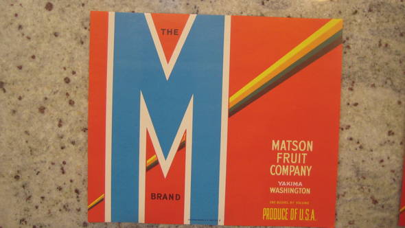 M Brand Crocker 8 Fruit Crate Label