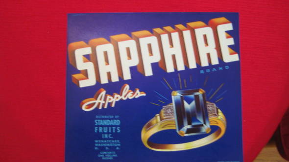 Sapphire Fruit Crate Label