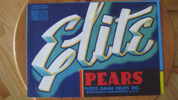 Elite Fruit Crate Label