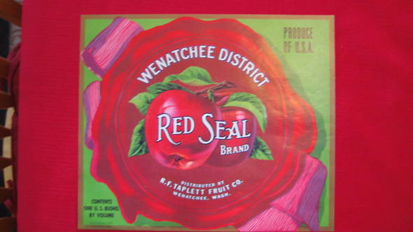 Red Seal Fruit Crate Label