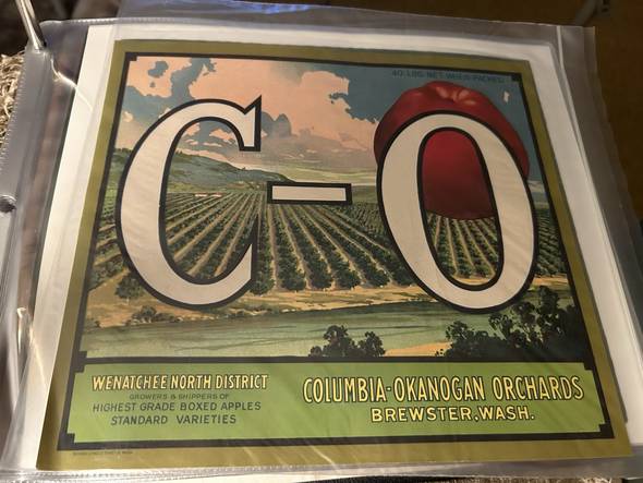 C-O Orchards Fruit Crate Label