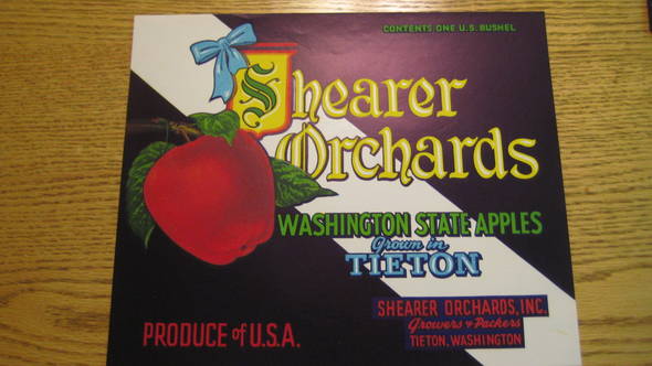 Shearer Orchards Fruit Crate Label