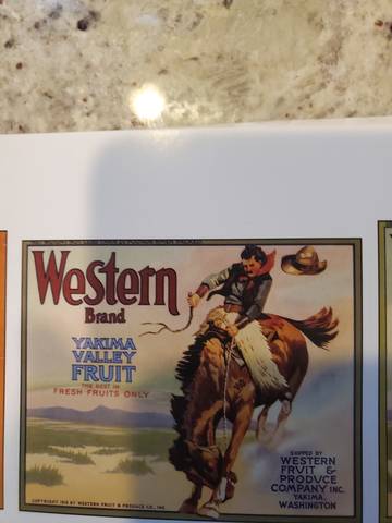 Western 40lbnltwp Fruit Crate Label