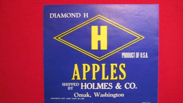 Diamond H Fruit Crate Label