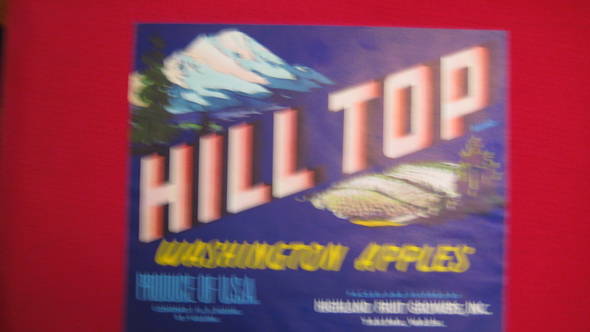Hill Top Fruit Crate Label