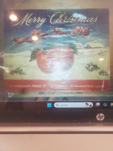 Merry Christmas Stadelman Fruit Co Fruit Crate Label