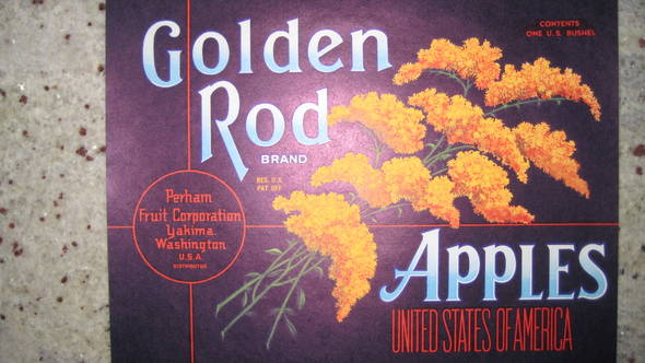 Golden Rod Fruit Crate Label