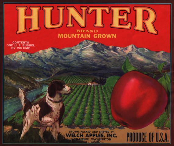 Hunter Red Fruit Crate Label