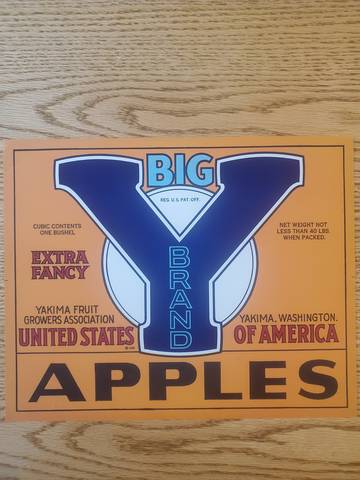 Big Y Red XF Fruit Crate Label