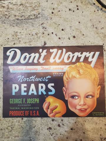 Dont worry Fruit Crate Label