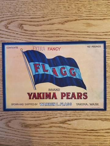 Flagg Fruit Crate Label