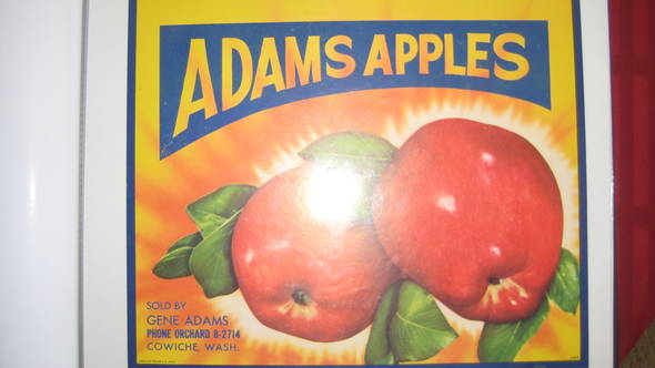 Adams Apple Fruit Crate Label