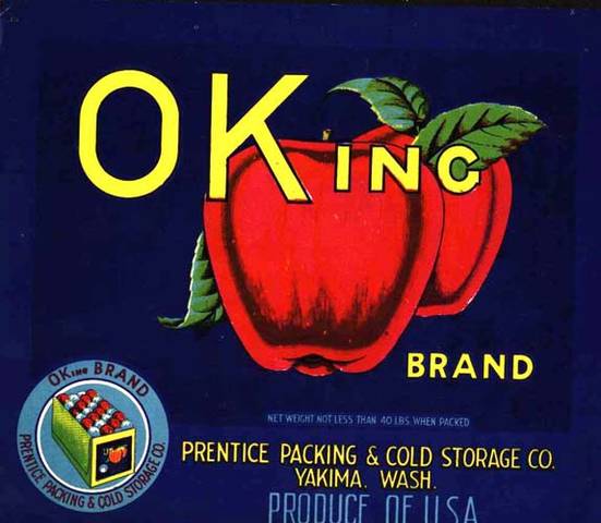 OK inc Fruit Crate Label