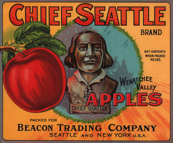 Chief Seattle Fruit Crate Label