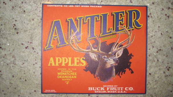 Antler 40LB Wen-Okan District Fruit Crate Label