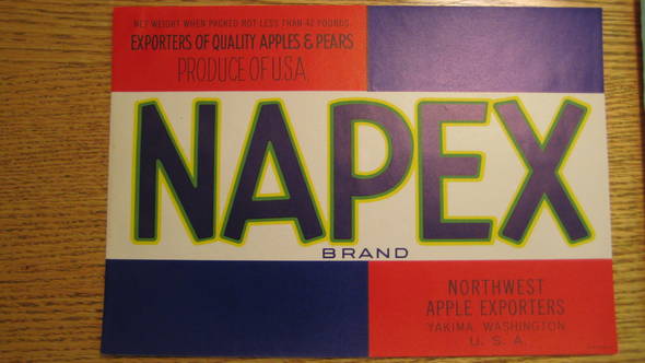Napex Fruit Crate Label