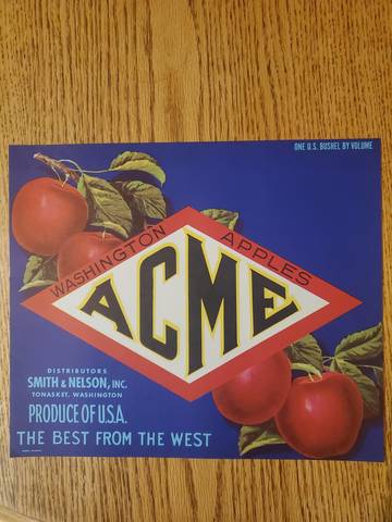 Acme Smith & Nelson Fruit Crate Label
