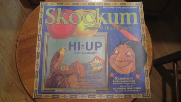 Skookum Hi Up XF 1916 Mid Fruit Crate Label