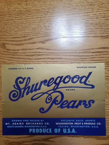 Shuregood Blue Fruit Crate Label