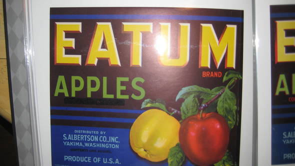 Eatum 1 bushel Fruit Crate Label