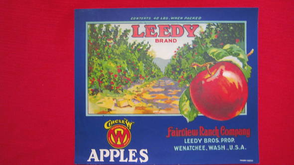 Leedy Fruit Crate Label