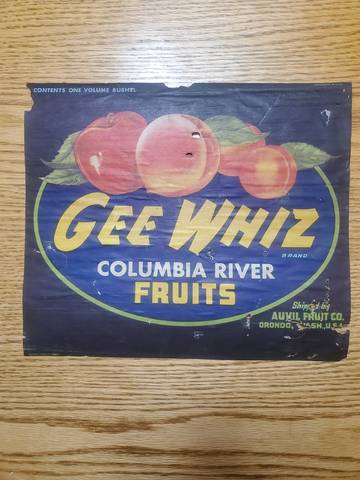 Gee Whiz Matte Fruit Crate Label