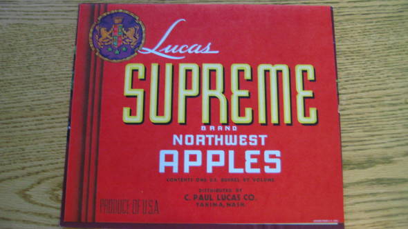 Supreme Lucas Fruit Crate Label