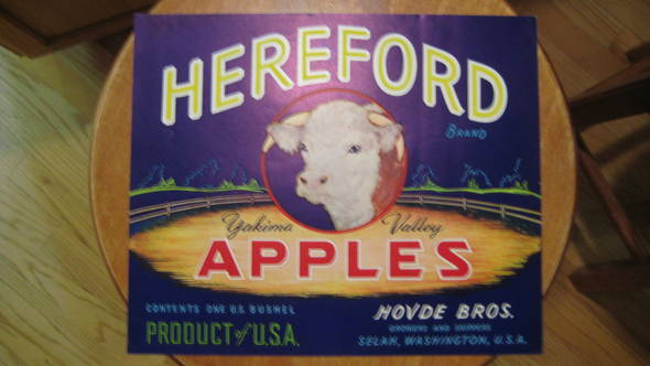 Hereford Fruit Crate Label