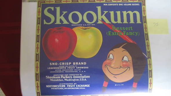 Skookum Sno Crisp Fruit Crate Label
