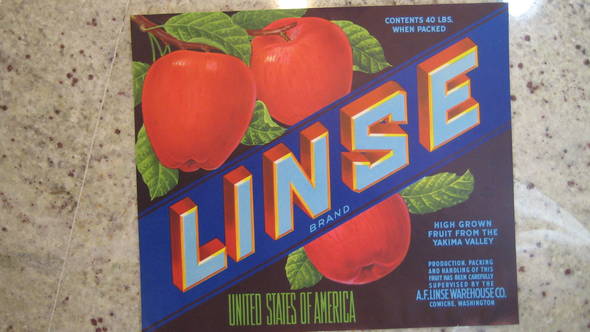 Linse Fruit Crate Label