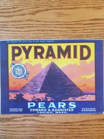Pyramid 42 lbs Fruit Crate Label