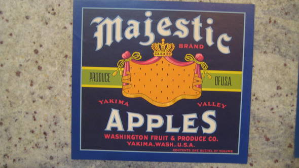 Majestic Fruit Crate Label