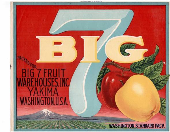 Big 7 Fruit Crate Label