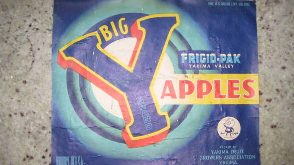 Big Y Extra Fancy Blue Fruit Crate Label