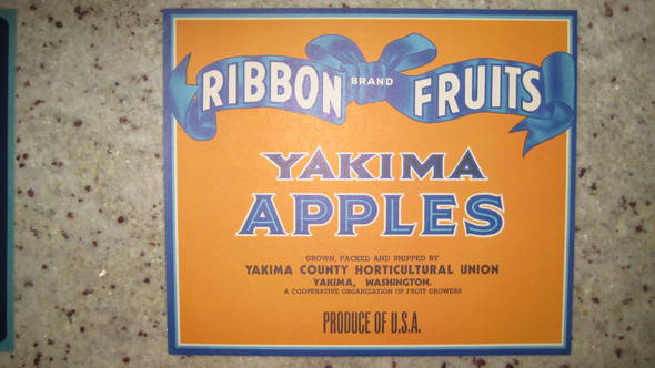 Ribbon Fruit Crate Label