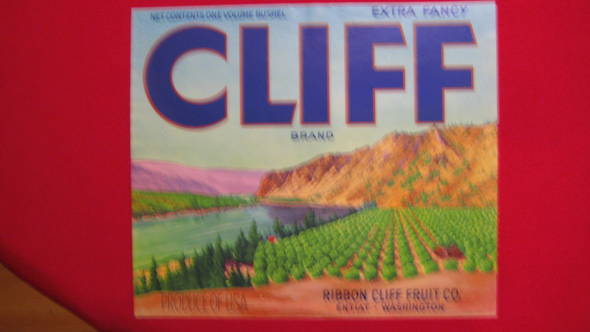  Cliff Fruit Crate Label